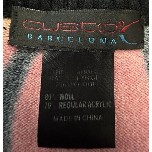 CUSTO Barcelona Beads Barbie inspired zip wool blend Knit Cardigan sweater Sm - Picture 14 of 15